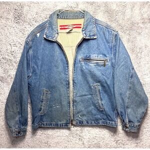 Vintage De Luxe Garage Denim Co Workwear‎ Jacket USA Made Grunge Patina Medium